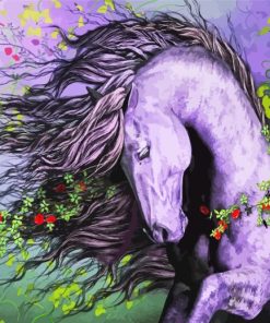 Purple Horse Paint By Numbers