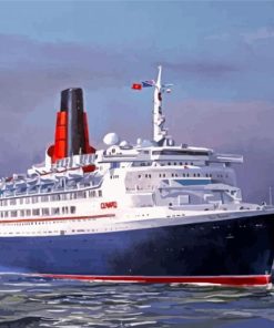 QE2 Ocean Liner Paint By Numbers
