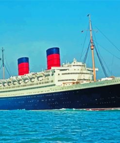 Queen Elizabeth 2 Ocean Liner Paint By Numbers