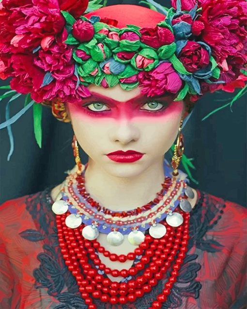 Queen-of-red-wreath-chaplet-flower-crown-adult-paint-by-numbers