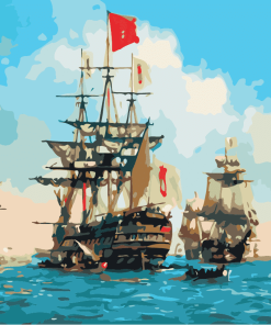 Ocean Naval Scene Paint By Numbers