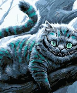 Cheshire Cat Blue Animals Paint By Numbers