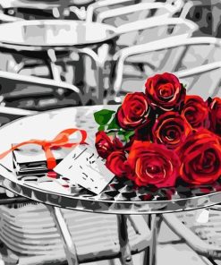 Street Bouquet Red Roses Paint By Numbers