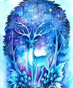 Winter Deer Animal Paint By Numbers
