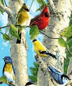 Red Cardinals Paint By Numbers