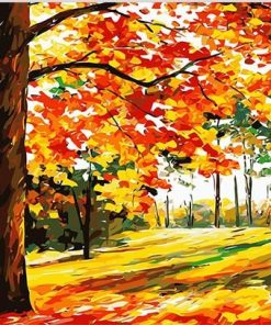 Red Forest Painting Kit Paint By Numbers