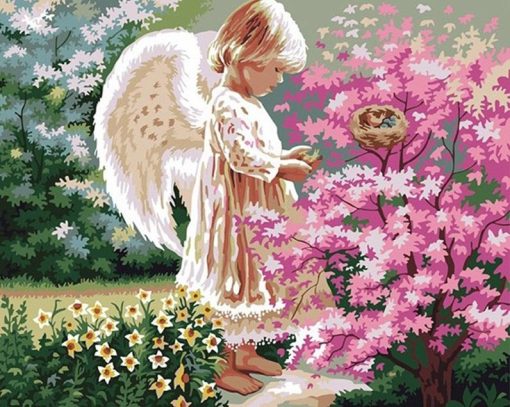 RUOPOTY-Angle-Girls-DIY-Painting-By-Numbers-Europe-Home-Decor-Handpainted-Oil-Painting-Unique-Gift-For-1