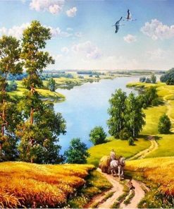 Autumn Village Serenity Paint By Numbers