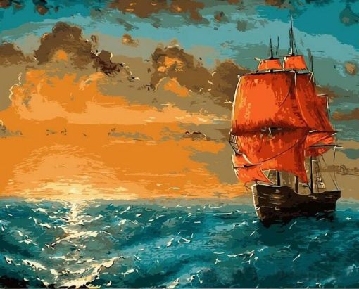 RUOPOTY-Calligraphy-Painting-Boat-Sailing-DIY-Painting-By-Numbers-Modern-Home-Wall-Art-Hand-Painted-Oil_c6123184-6c53-403d-94cc-e7a6019a5f48