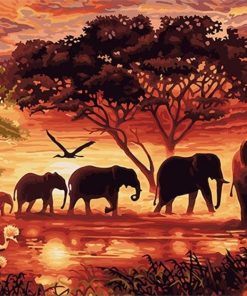 Majestic Elephants Paint By Numbers
