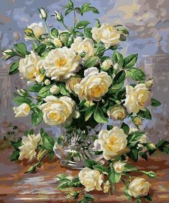 Abstract European Roses Paint By Numbers