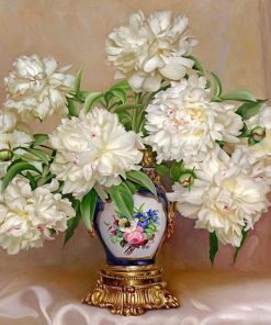 Vintage Flowers Vase Paint By Numbers