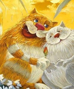 Cuddly Cats Fat Cat Paint By Numbers