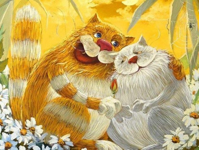 Cuddly Cats Fat Cat Paint By Numbers