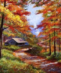 Autumn Trees Landscape Paint By Numbers