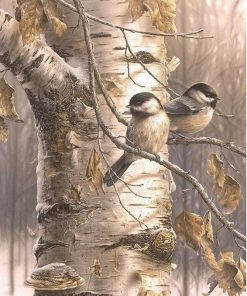 Birch Tree Birds Paint By Numbers