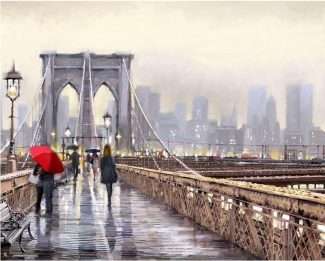 Brooklyn Bridge Cityscape Paint By Numbers