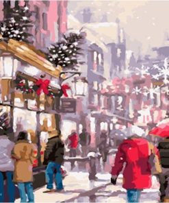 Christmas Street Painting Set Paint By Numbers