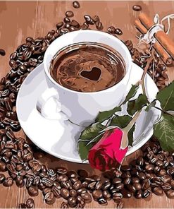 Coffee Rose Kit Paint By Numbers