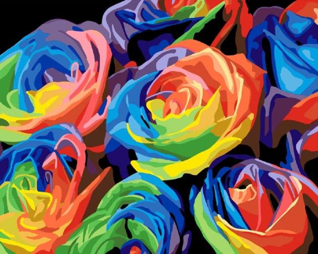 Colorful Floral Arrangement Paint By Numbers