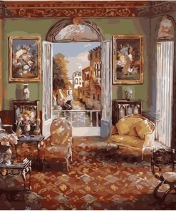 Vintage Europe Room Landscape Paint By Numbers
