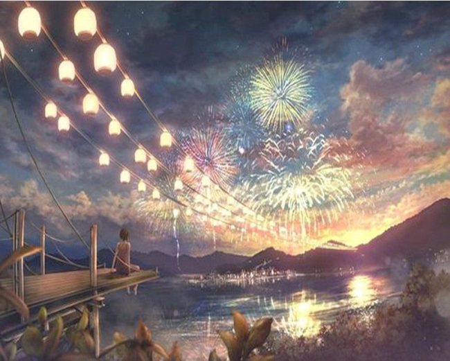 Starlit Fireworks Nights Paint By Numbers