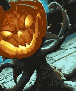 Halloween Night Abstract Paint By Numbers