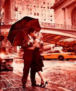 Romantic NYC Kisses Paint By Numbers