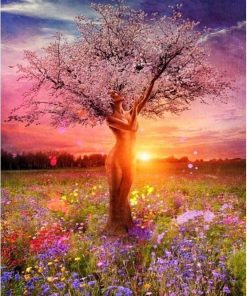 Female Nature Tree Landscape Paint By Numbers