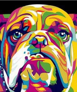 Colorful Bulldog Dogs Paint By Numbers