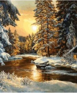 Winter Forest Scene Paint By Numbers