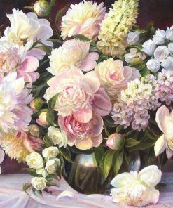 Pink Floral Gift Paint By Numbers