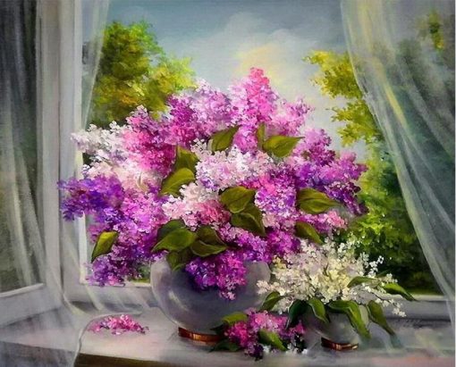 RUOPOTY-Frame-Purple-Flowers-DIY-Painting-By-Numbers-Kits-Modern-Wall-Art-Picture-Acrylic-Paint-By