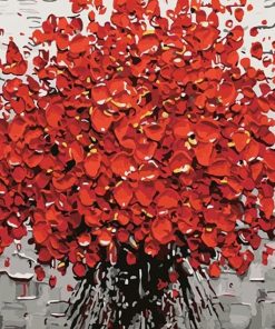 Red Blossom Paint By Numbers