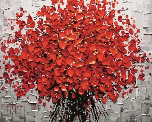 RUOPOTY-Frame-Red-Flowers-DIY-Painting-By-Numbers-Canvas-Wall-Art-Hand-Painted-Oil-Painting-For