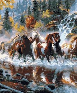 Herd of River Horses Paint By Numbers