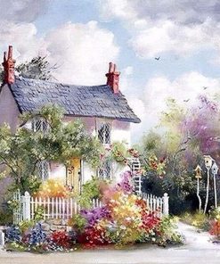 Rural House Nature Scene Paint By Numbers