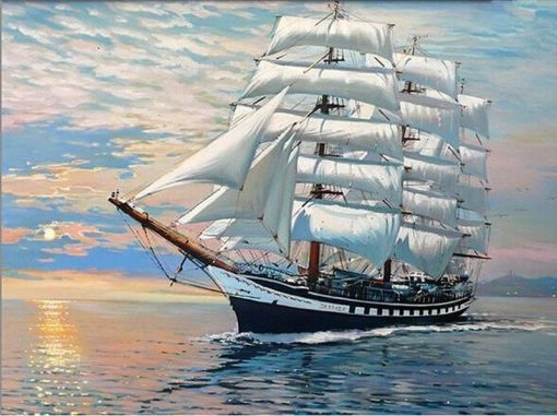 RUOPOTY-Frame-Sailing-Boat-DIY-Painting-By-Number-Modern-Abstract-Handpainted-Oil-Painting-Home-Decoration-For