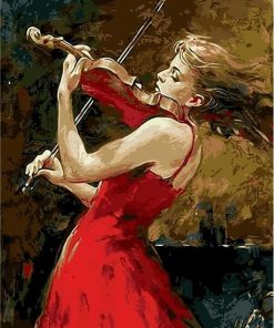 Girl with Violin Paint By Numbers