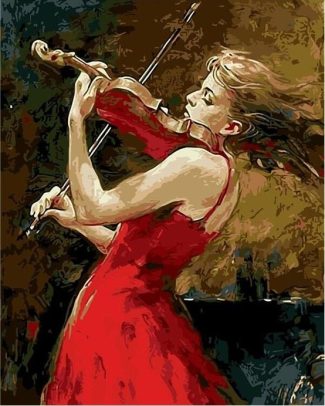 Girl with Violin Paint By Numbers