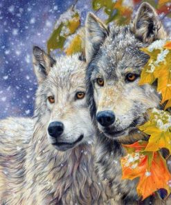 Wolf Couple Painting Kits Paint By Numbers