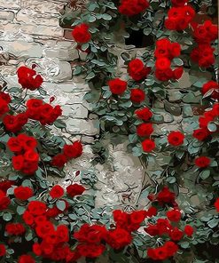 Red Rose Flowers Paint By Numbers