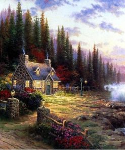 Peaceful Countryside Scene Paint By Numbers