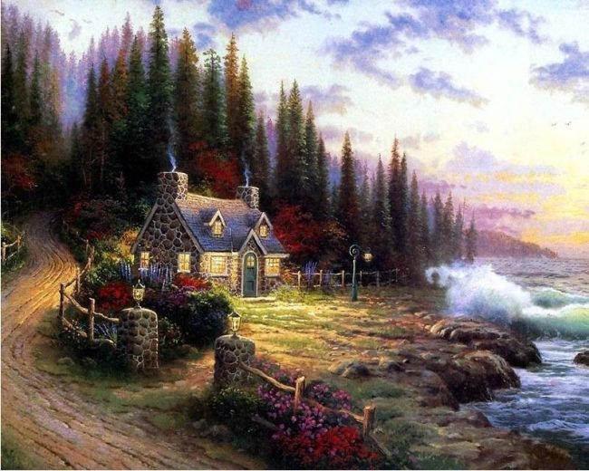 Peaceful Countryside Scene Paint By Numbers