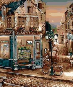 Vintage Europe Coffee Shops Paint By Numbers