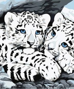 Blue Eyed Snow Leopard Paint By Numbers