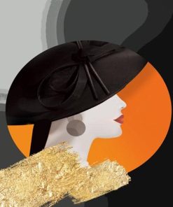 Elegant Woman in Black Hat Paint By Numbers