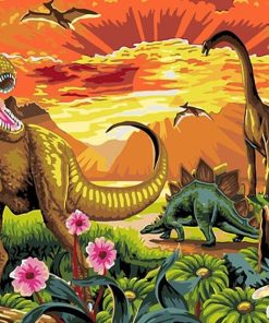 Prehistoric Dinosaurs Paint By Numbers