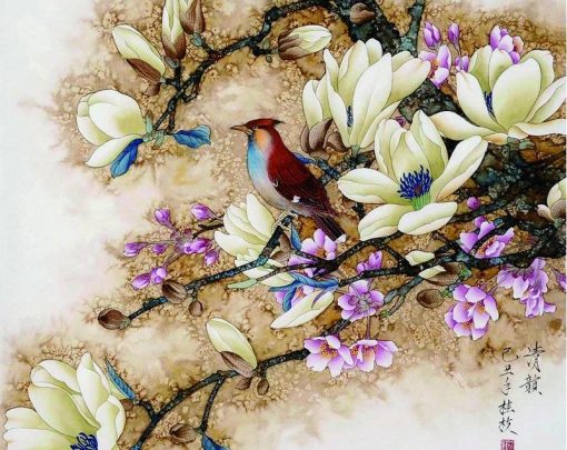 RUOPOTY-diy-frame-Bird-Flower-DIY-Painting-By-Numbers-Calligraphy-Painting-Modern-Wall-Art-Canvas-For