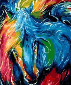 Colorful Horse Abstract Paint By Numbers